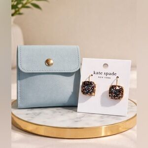 Kate Spade Colorful Glitter Earrings with pouch. New